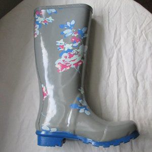 MISTGRAY Floral Buckle Tall Rain Boots
